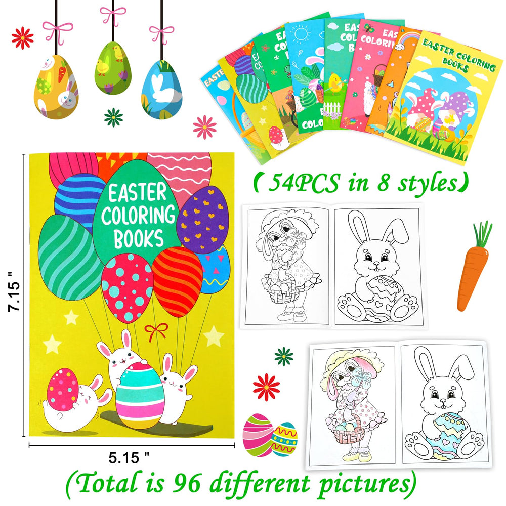 90shine Easter coloring books bunny designs provide friendly characters for coloring.
