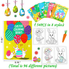 90shine Easter coloring books bunny designs provide friendly characters for coloring.