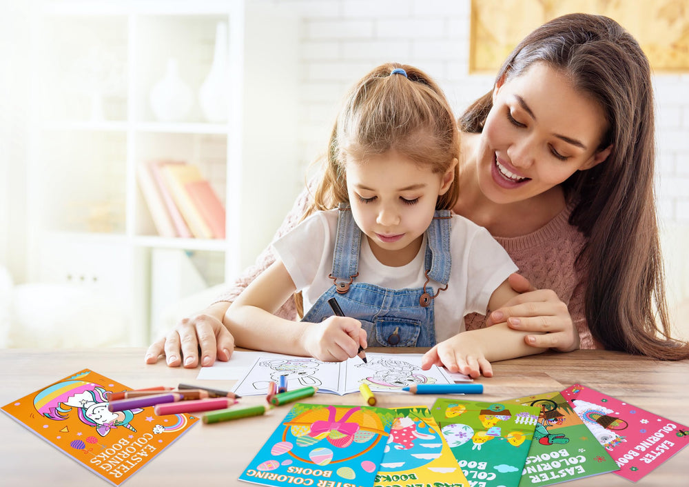 90shine Easter coloring books inside pages offer varied designs for little artists.