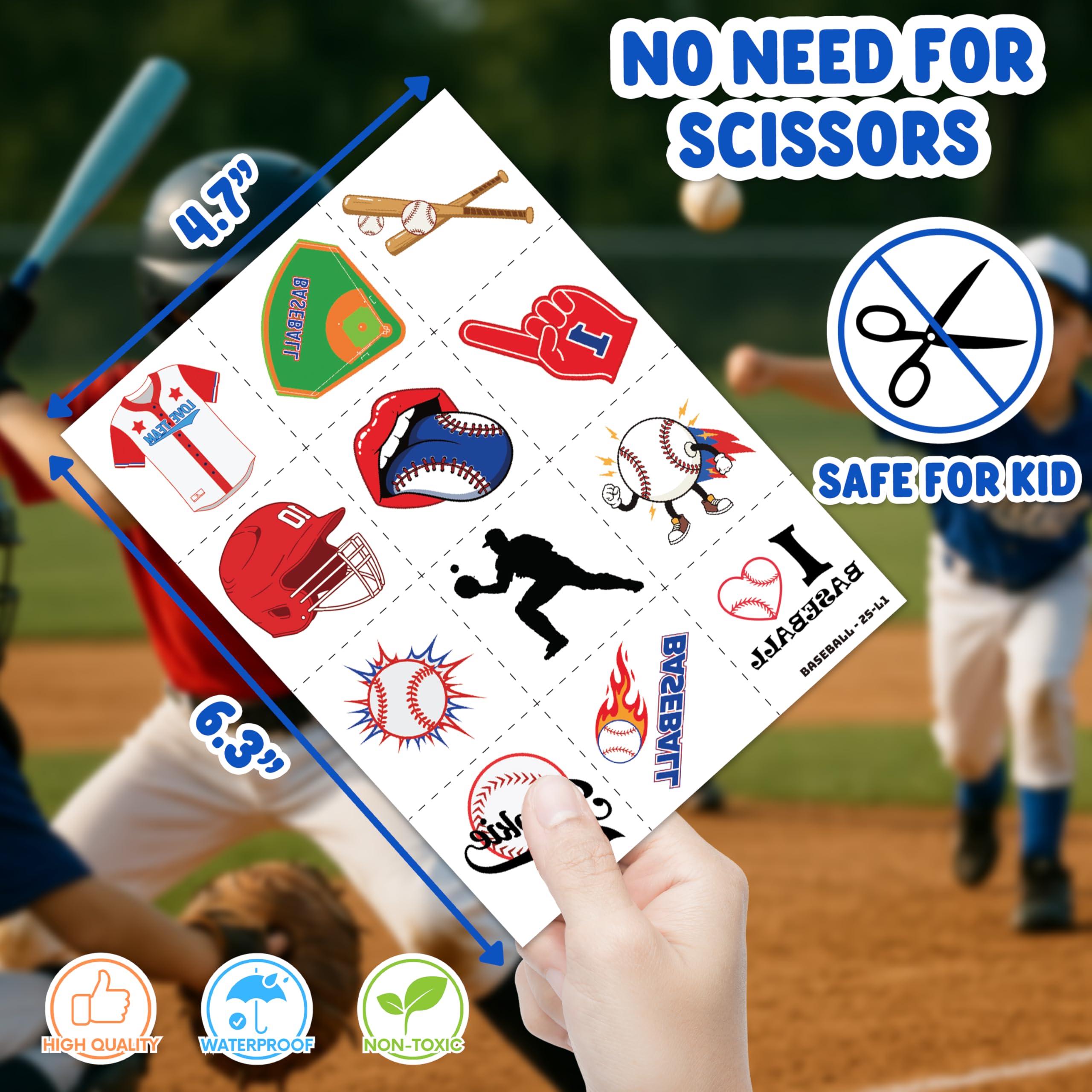91STICKYHAND baseball themed party supplies for kids' events