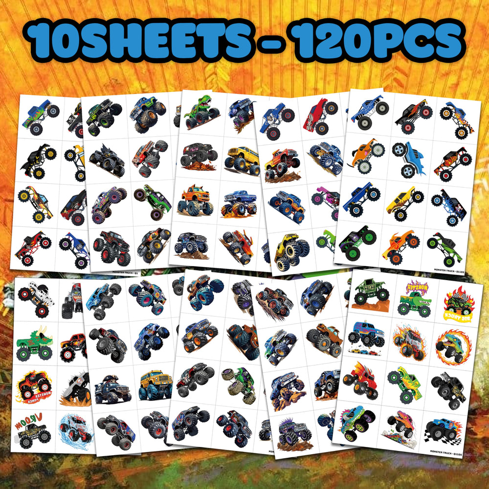 91TATTOOS monster truck tattoos on hand for quick DIY art
