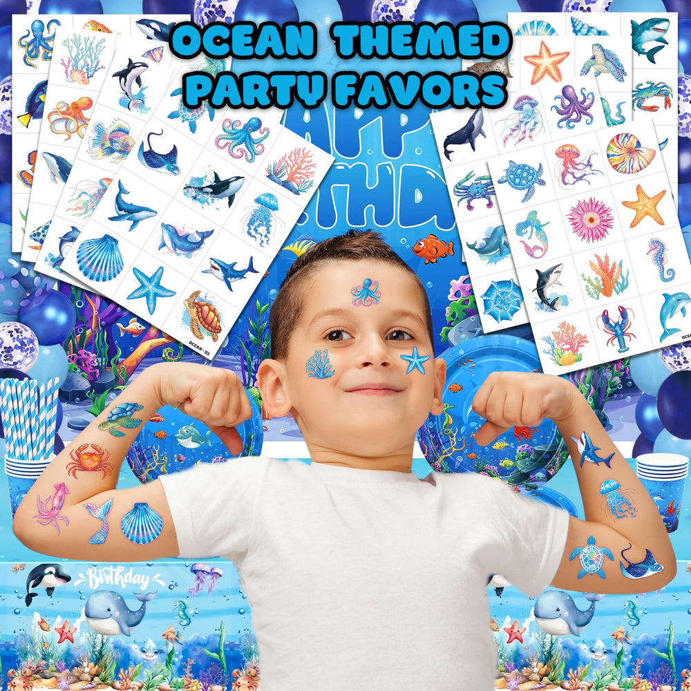 91TATTOOS whale tattoo sheet adds playful underwater vibe for costumes