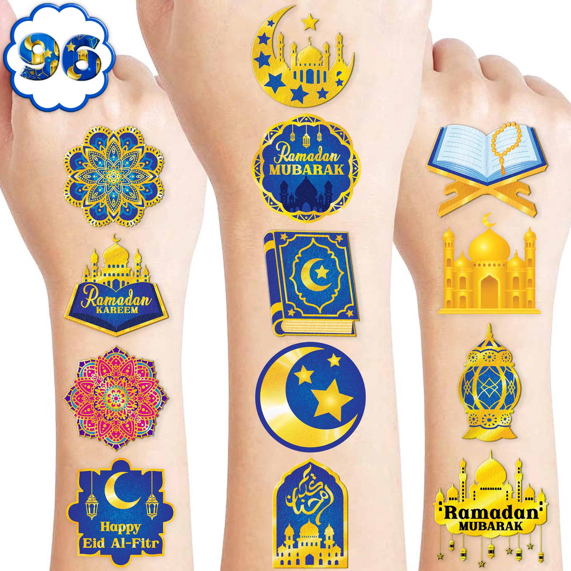 91TATTOOS ramadan tattoo sheets packaging ready-to-use party favors for kids