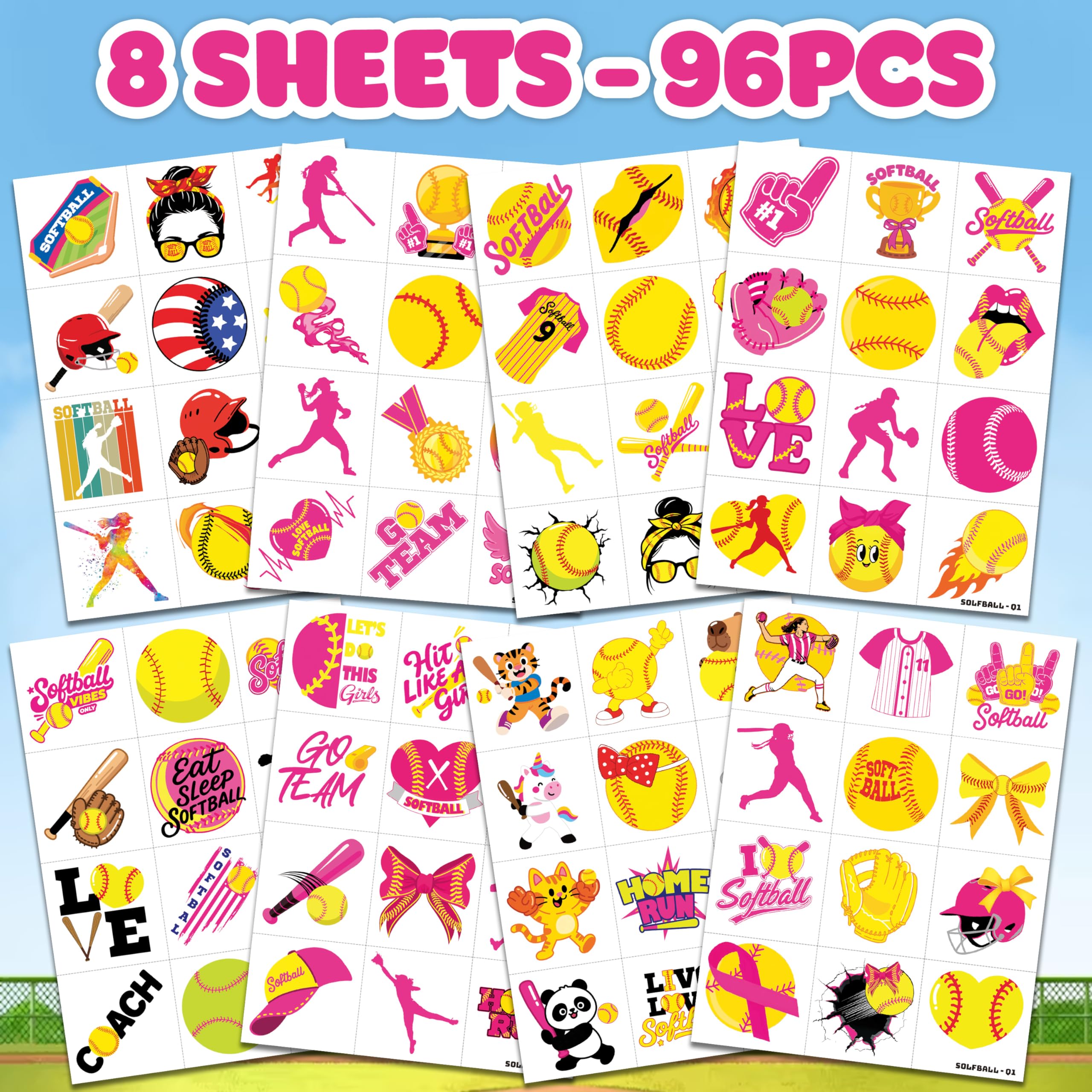 91TATTOOS softball tattoos party-decor ideas for birthdays and events
