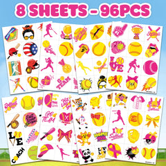 91TATTOOS softball tattoos party-decor ideas for birthdays and events