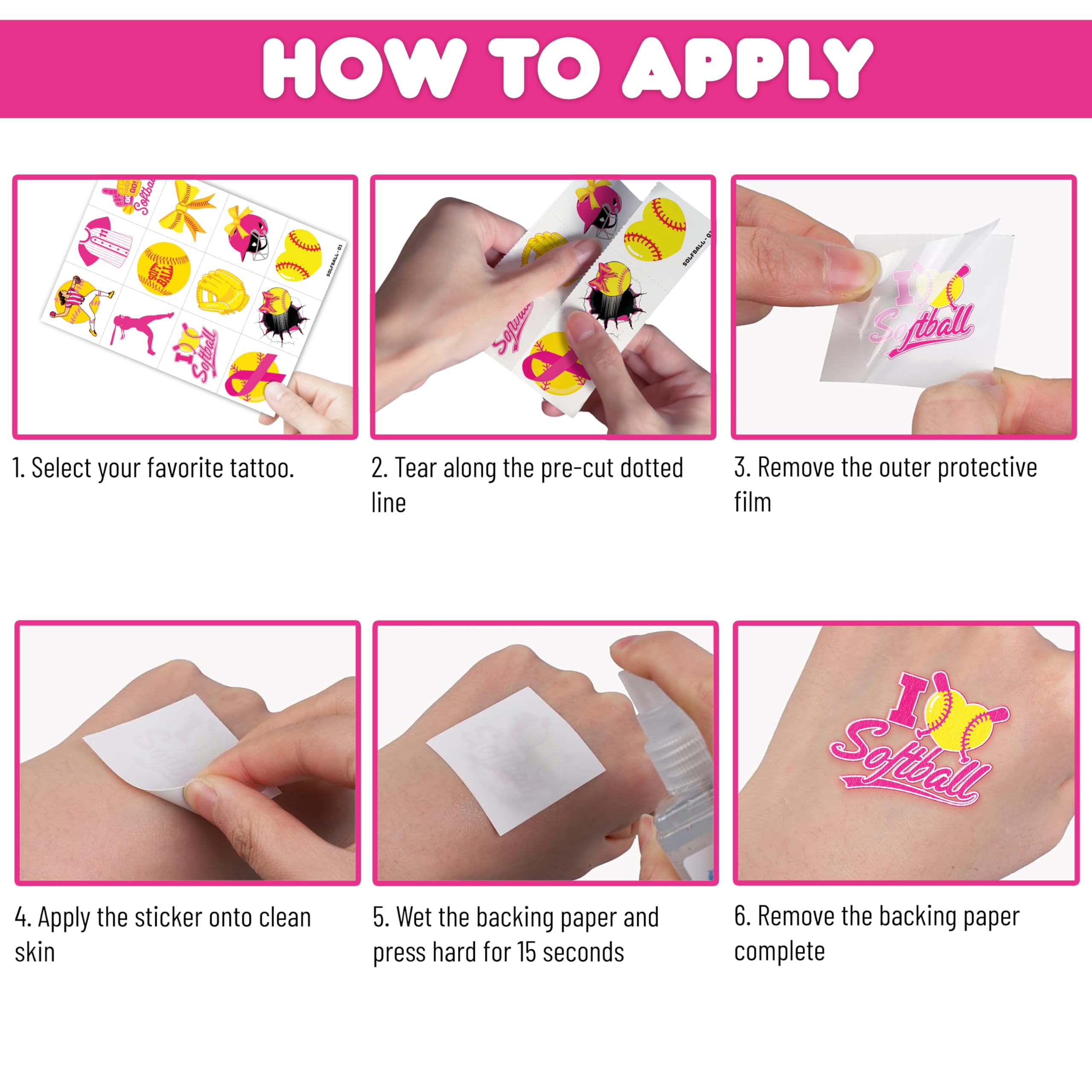 91TATTOOS softball tattoos skin-friendly materials suitable for sensitive skin