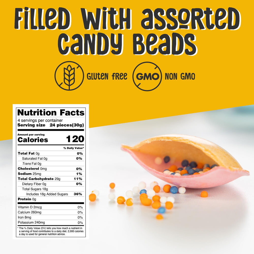 Gerrit's Satellite Wafers inside beads reveal crunchy centers, perfect for tastings and candy jars.