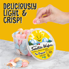 Gerrit's Satellite Wafers pastel colors evoke retro charm for nostalgic events.