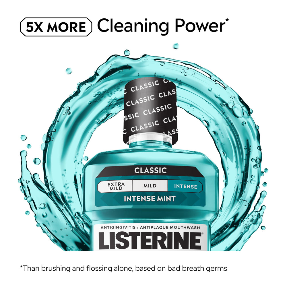 Close-up of the Listerine bottle cap and label with ADA acceptance.