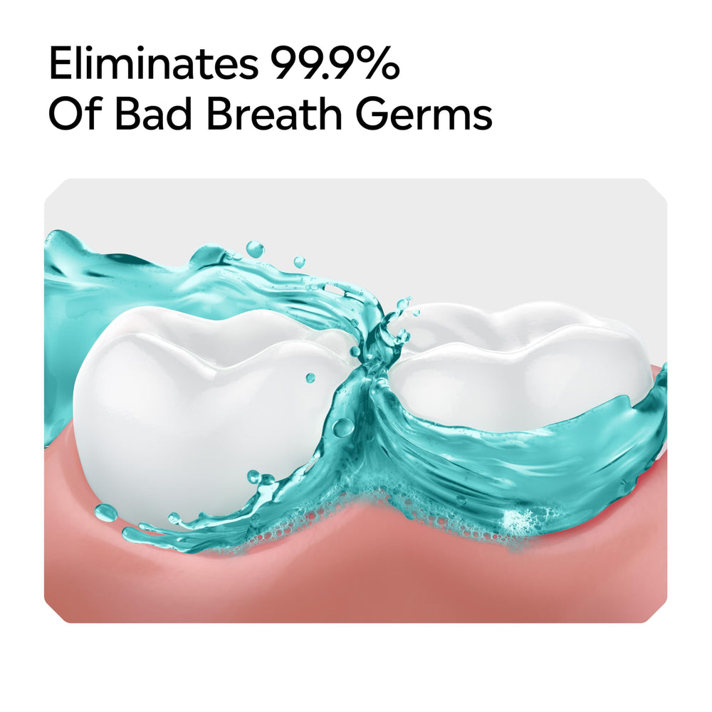 Listerine Cool Mint Intense in a bathroom as part of daily routine.