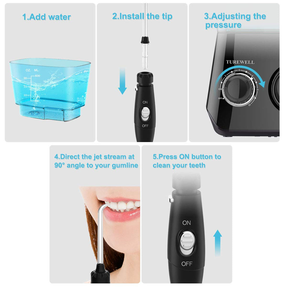 TUREWELL tongue cleaner tip for fresher breath and easy cleaning.