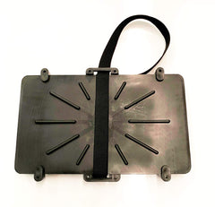 A.A battery tray mounted in automotive or marine setup for safe battery placement