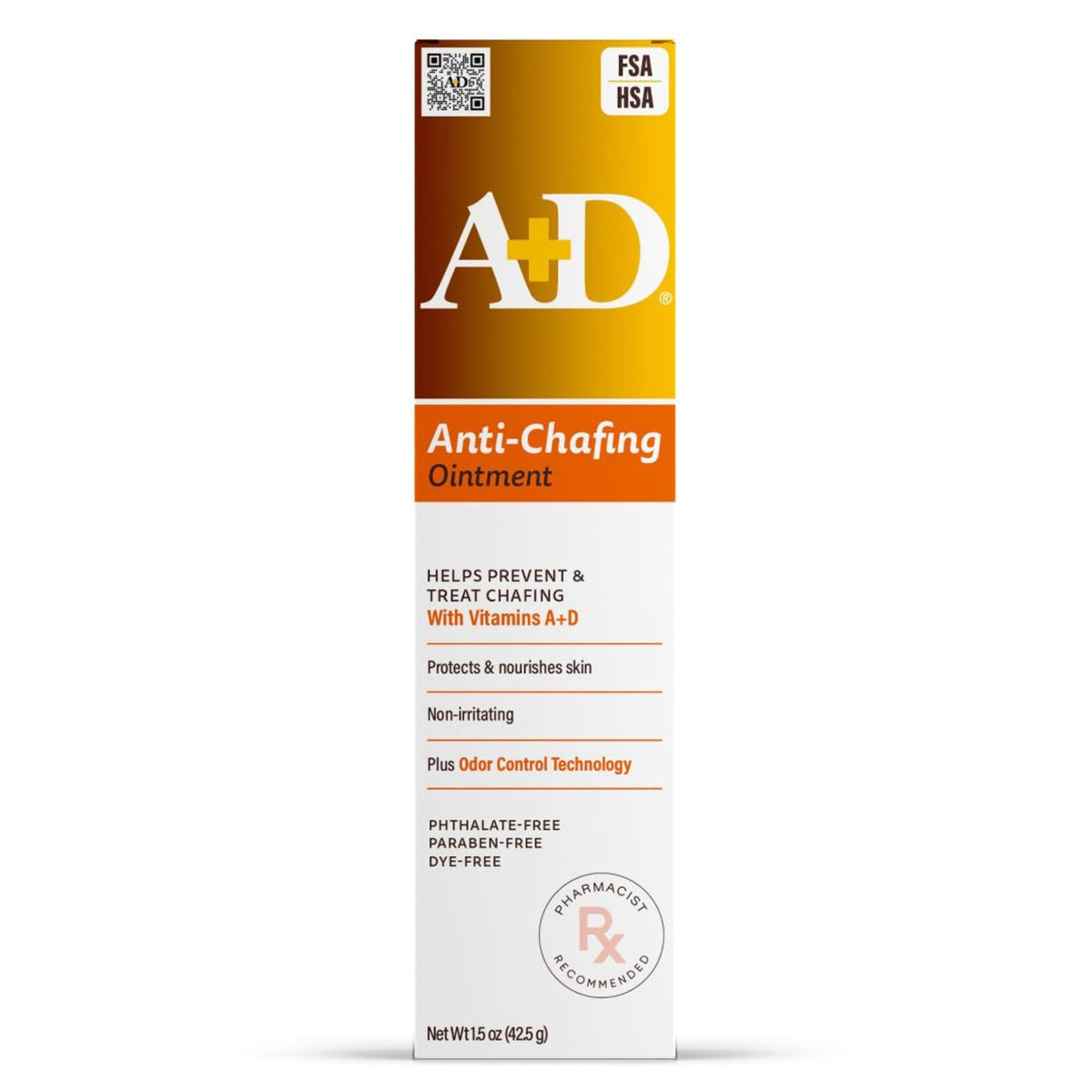 A+D Anti-Chafing Ointment bottle front showing compact travel size for on-the-go protection