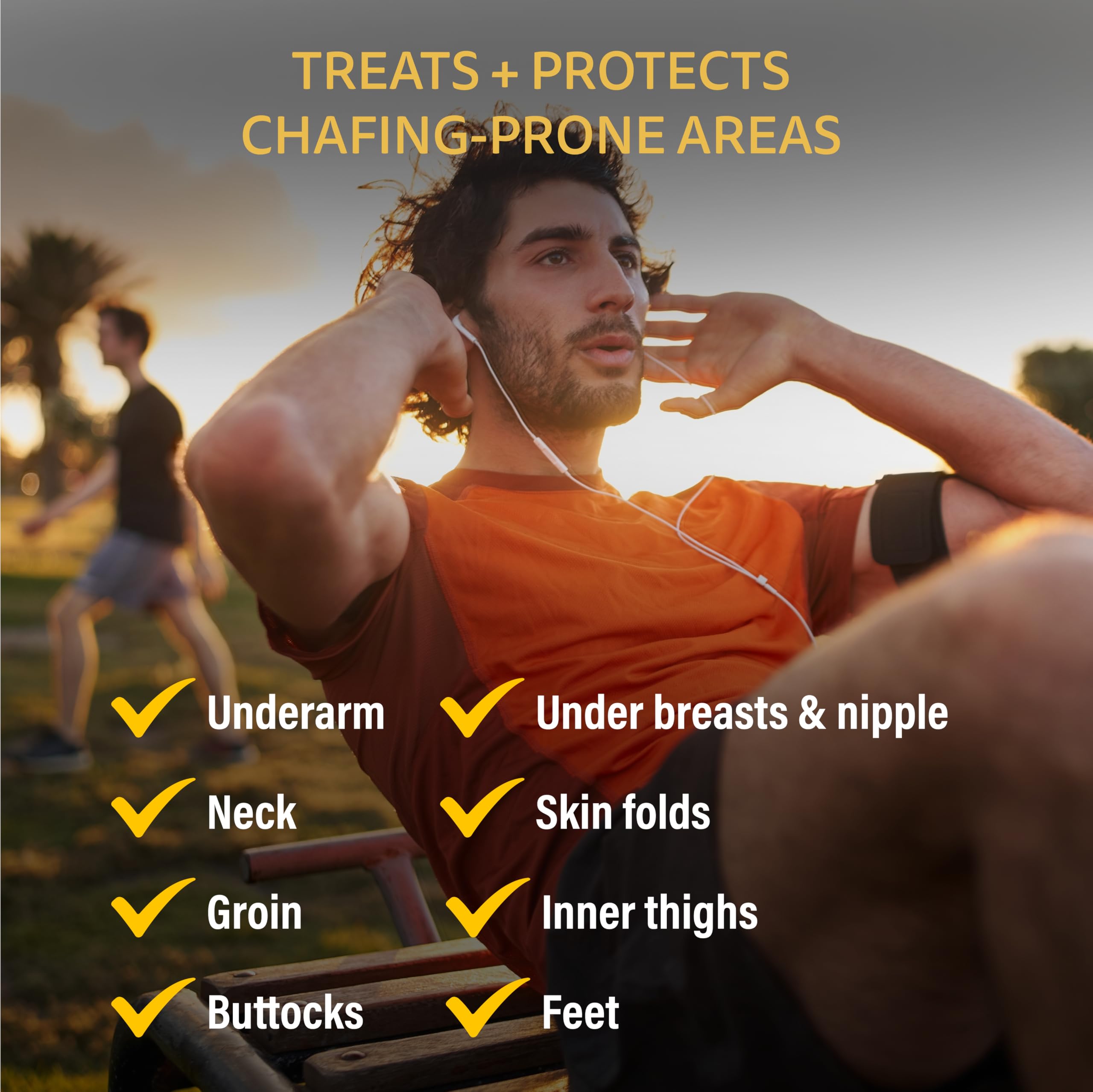 A+D Anti-Chafing Ointment applied under the arms to reduce friction and discomfort