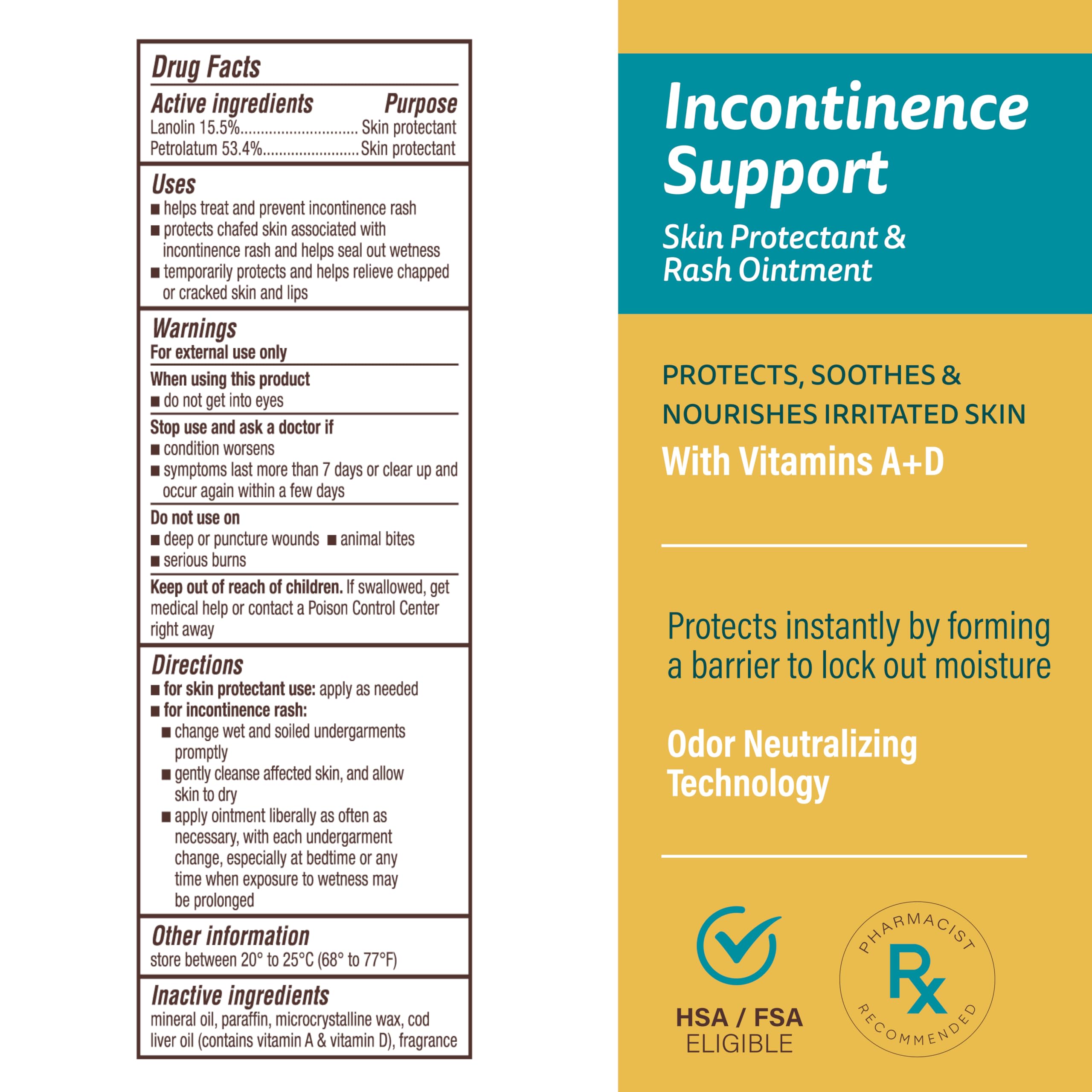 A+D Incontinence ointment texture closeup for smooth skin care