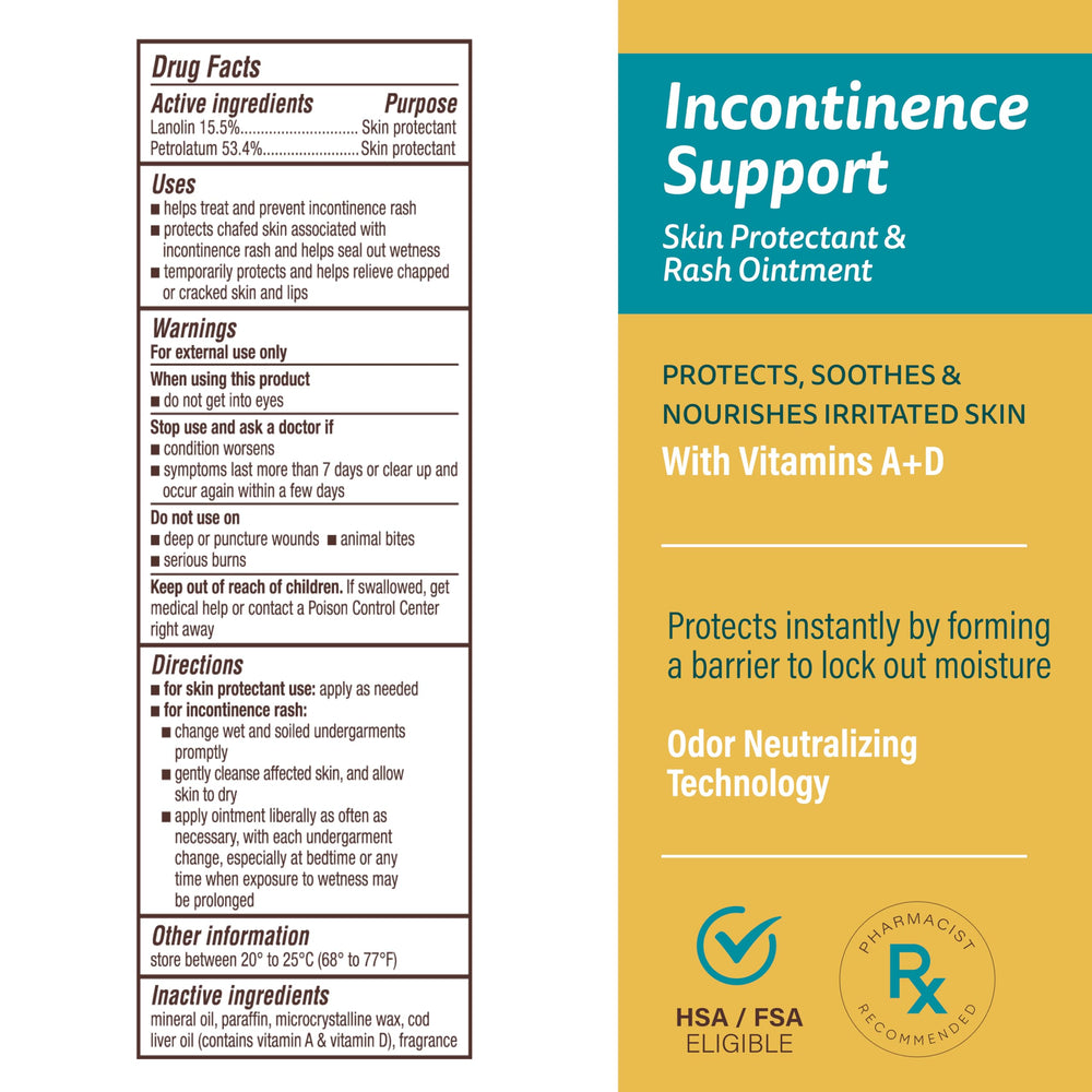 A+D Incontinence ointment texture closeup for smooth skin care