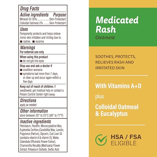 A+D Medicated Rash Ointment smooth glide for easy application.