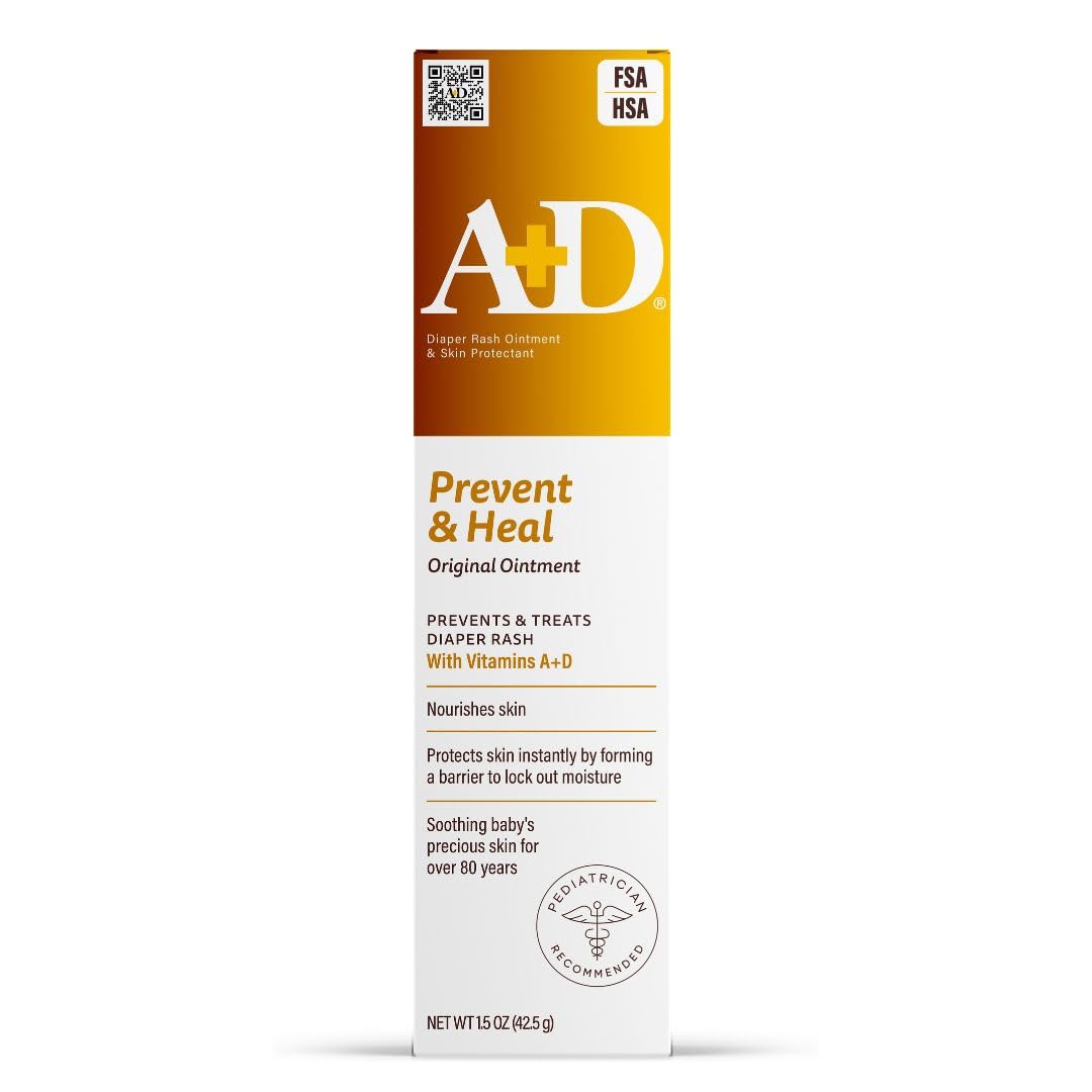 A+D Original Diaper Ointment tube ready for quick diaper changes and protection.