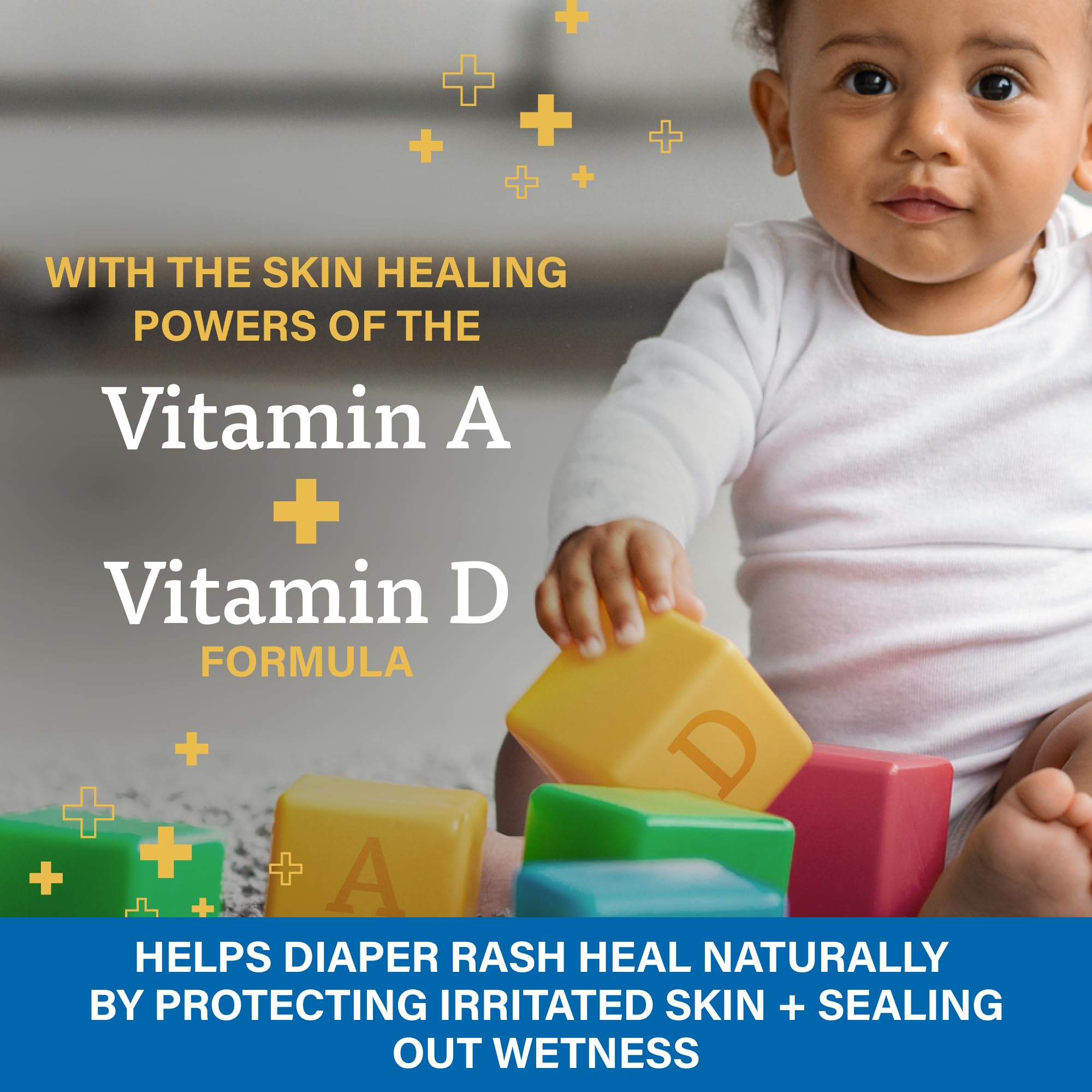 A+D Treat + Heal application spread demonstrates easy smoothing over diaper area