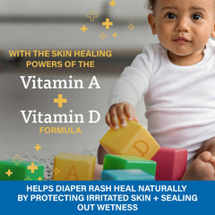 A+D zinc oxide diaper rash cream spread demonstrates smooth texture for quick treatment