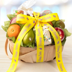 A Gift Inside Easter Bunny carrot chocolates close-up with foil-wrapped eggs.