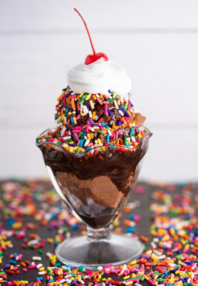 A Great Surprise cake decorating sprinkles brighten frosted cakes with texture.
