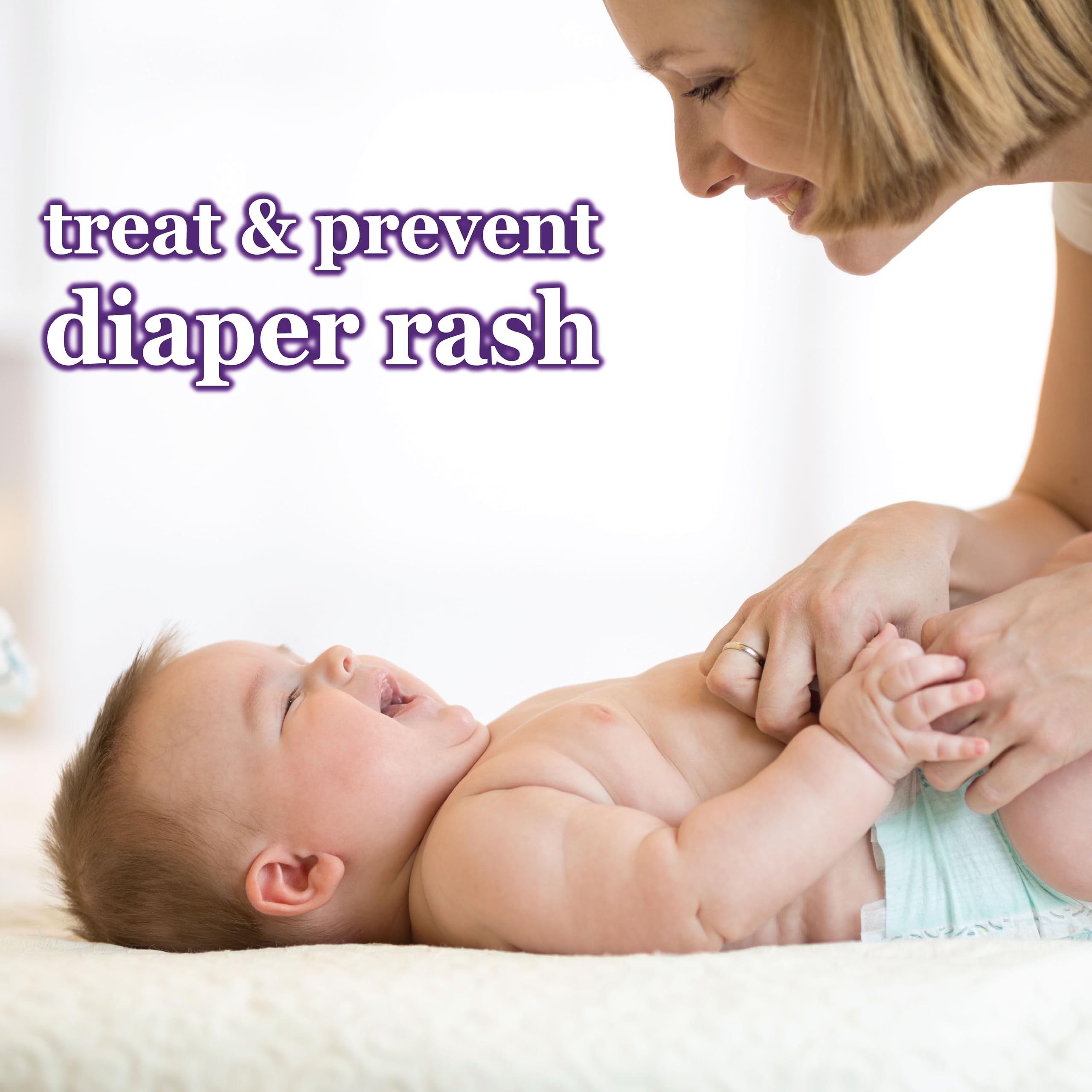 A+Health Healing Ointment applied to the diaper area for skin protection and comfort.