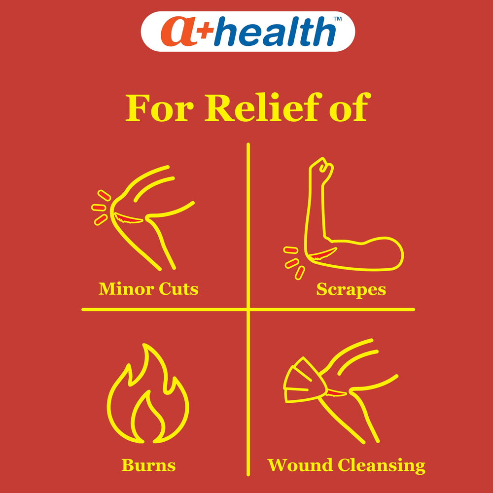 A+Health Povidone Iodine label closeup highlighting antiseptic use