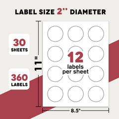 A-SUB round label paper sheets for bulk labeling projects