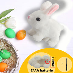 A-SZCXTOP Easter Hopping Rabbit nose twitch adds lifelike charm to pretend play.