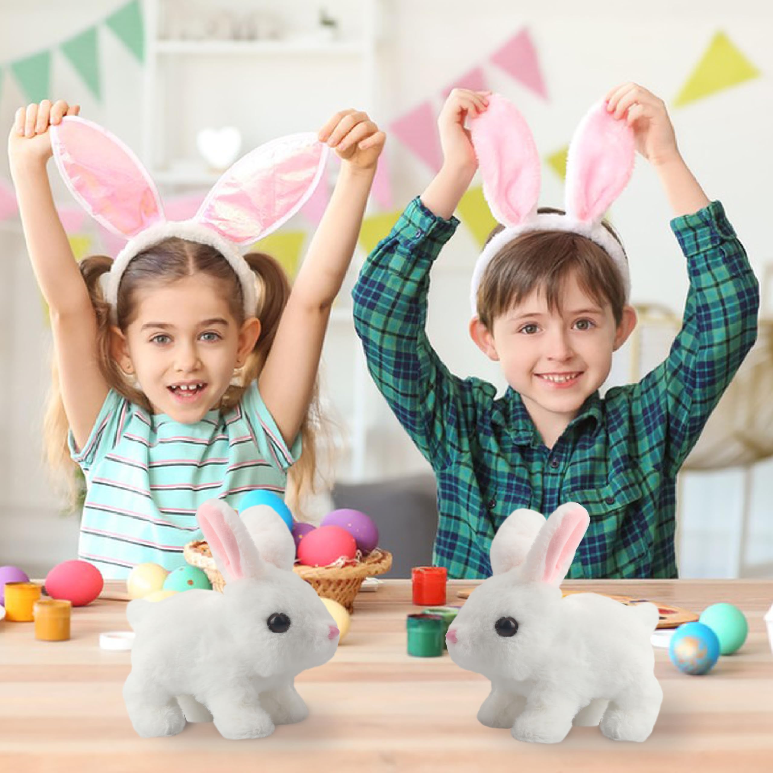 A-SZCXTOP Easter Hopping Rabbit soft plush material for safe, gentle cuddling.