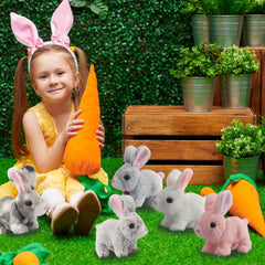 A-SZCXTOP rabbit toy nose twitch adds playful realism for kids.