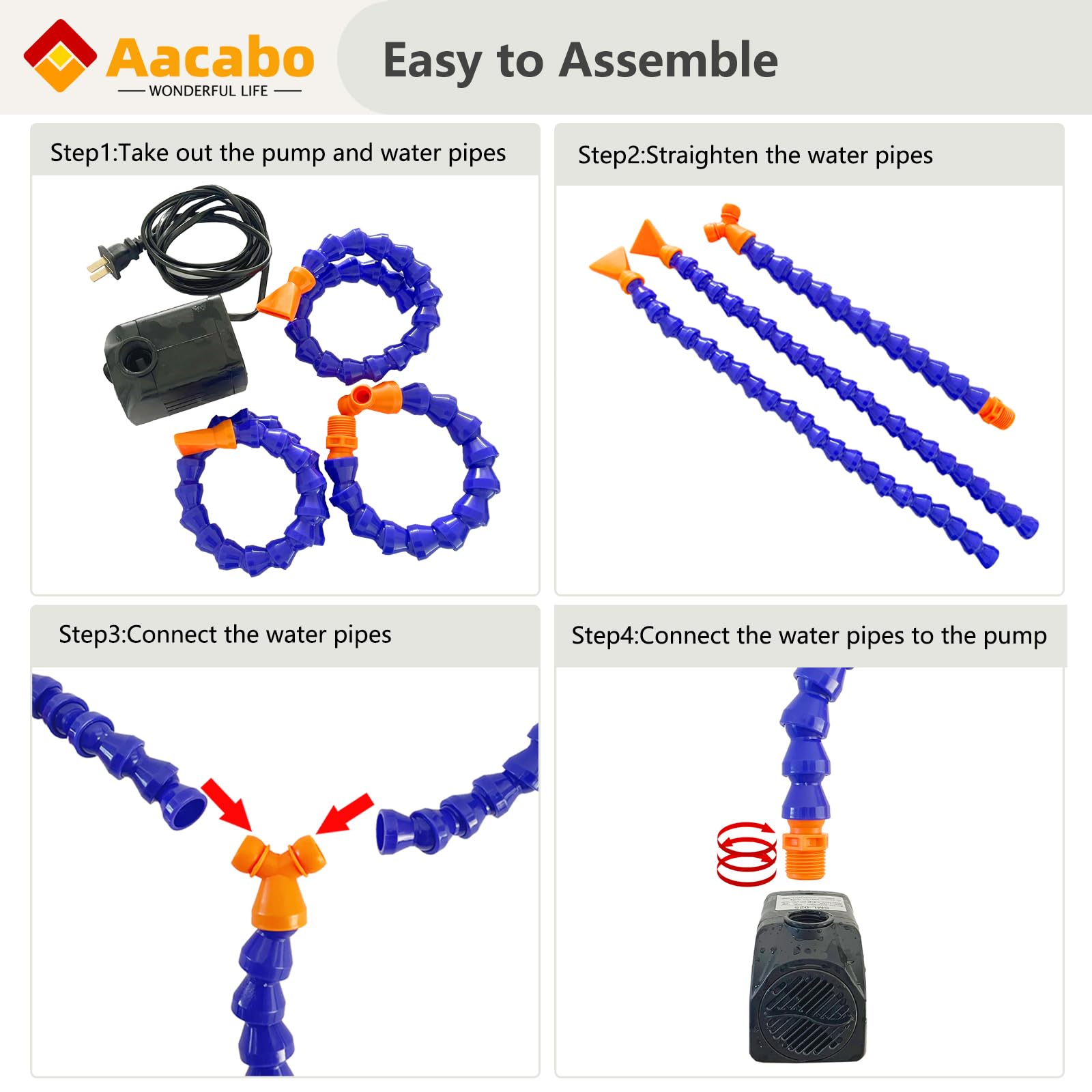 Aacabo pump detaches easily for quick cleaning and maintenance