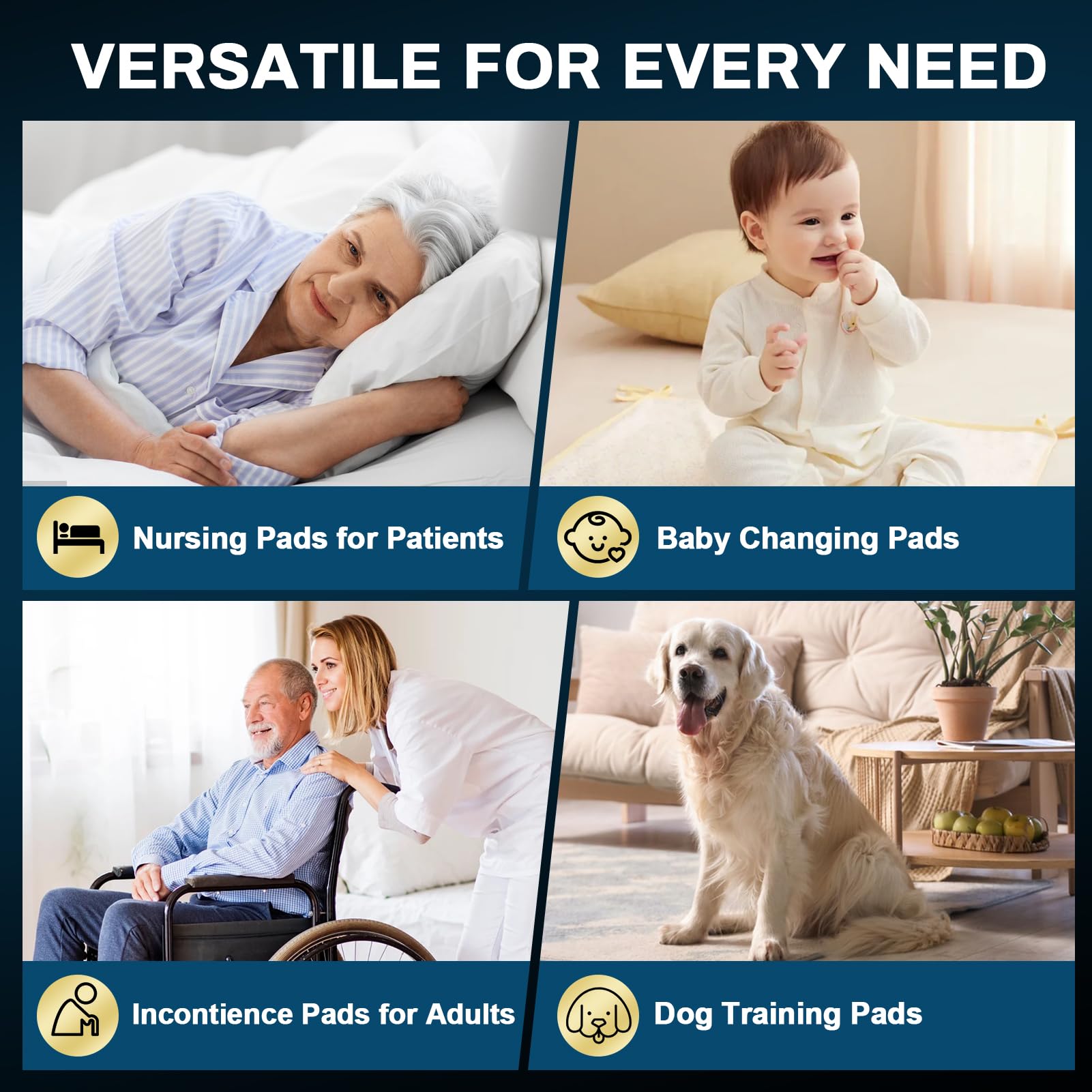 AAY pad protecting pet area from accidents during lounging.