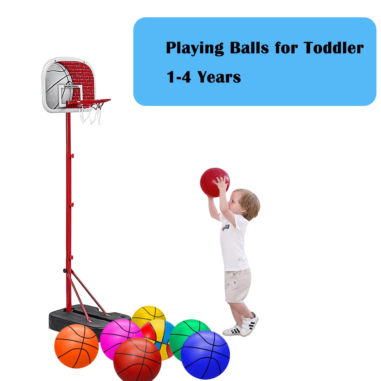 ABAJI soft, durable mini basketballs safe for toddlers during play.