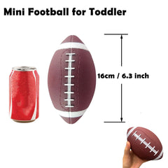 ABAJI two-pack football set with textured surface for catching.