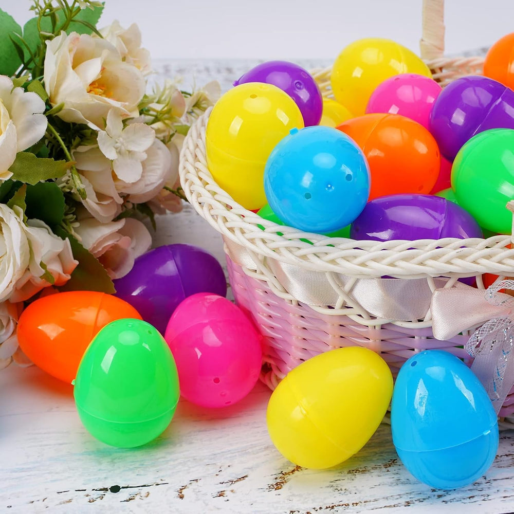 Abakuku plastic Easter eggs are durable for outdoor and indoor use.
