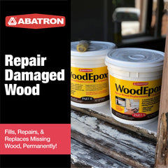 Abatron WoodEpox mixing action enabling quick, durable repairs.