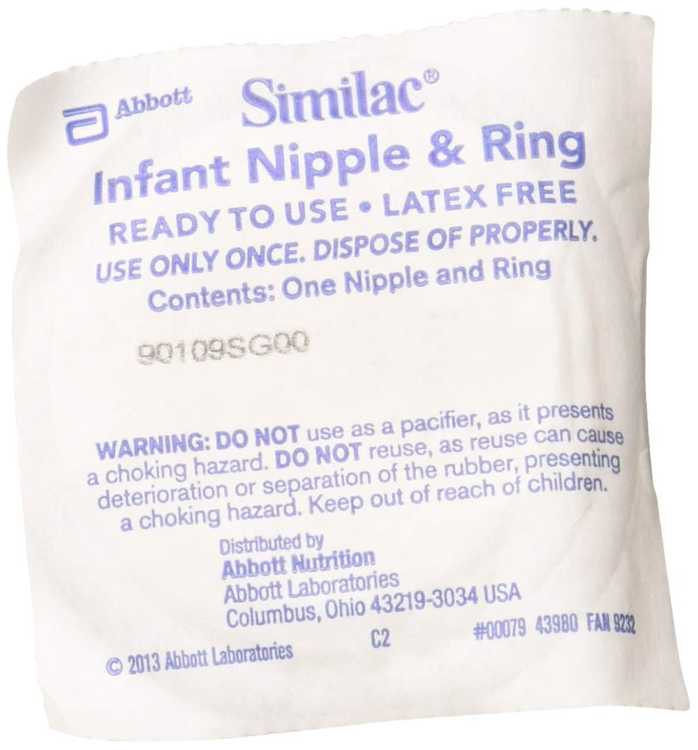 Abbott Similac single-hole nipple providing controlled flow for comfort