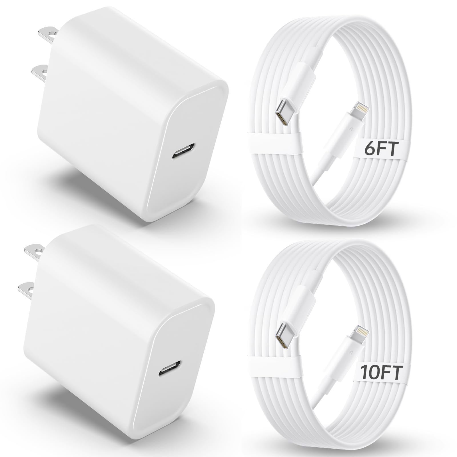 ABCSQUAD 20W wall charger front view for fast iPhone charging