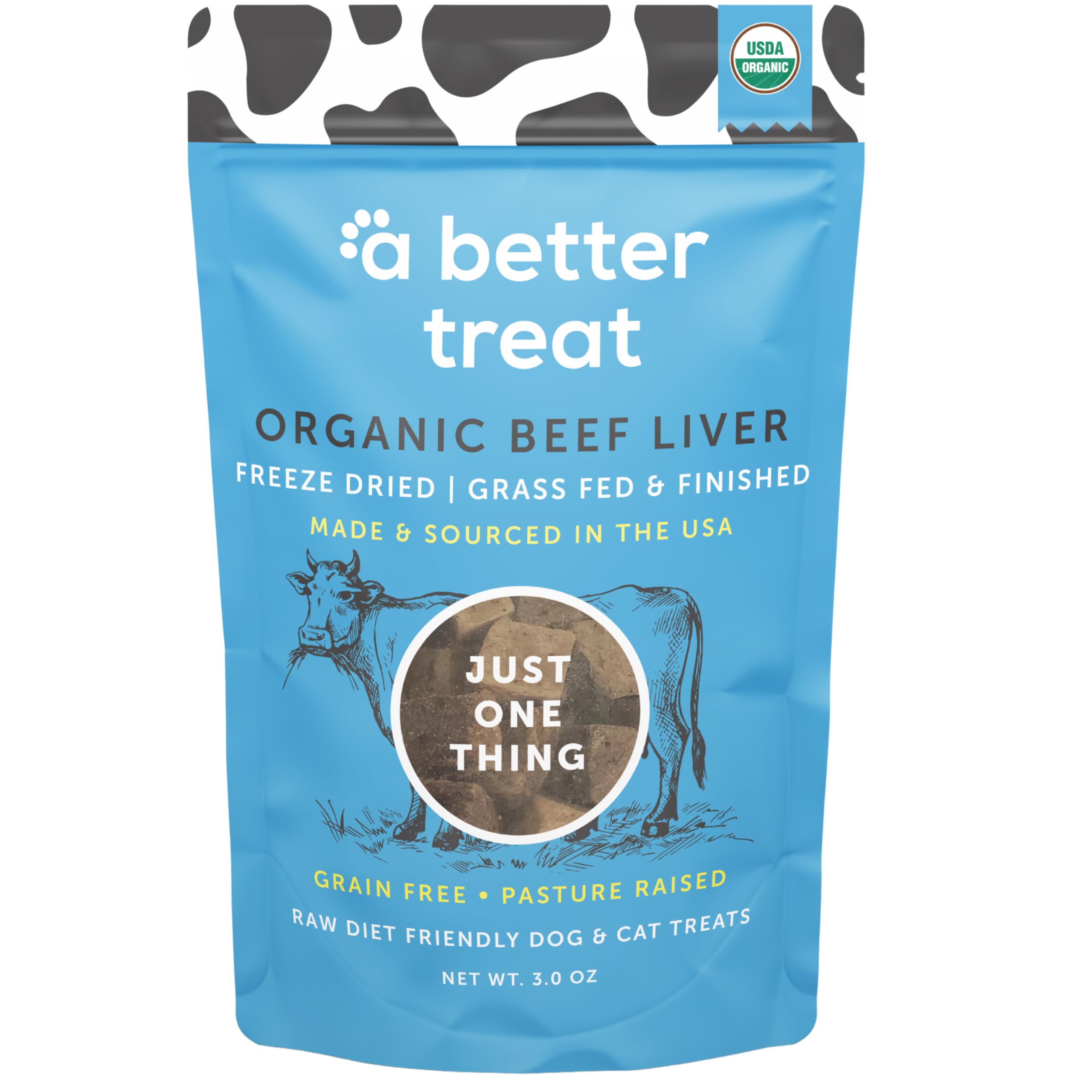 A Better Treat organic beef liver dog treat pack supports training rewards.