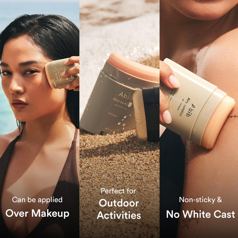 No white cast with Abib Airy Sunstick on skin.