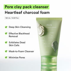 Abib clay-based cleanser absorbs sebum for a refined complexion.