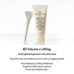 Abib Lifting Mask with silicone applicator demonstrates smooth, even application for full-face coverage.