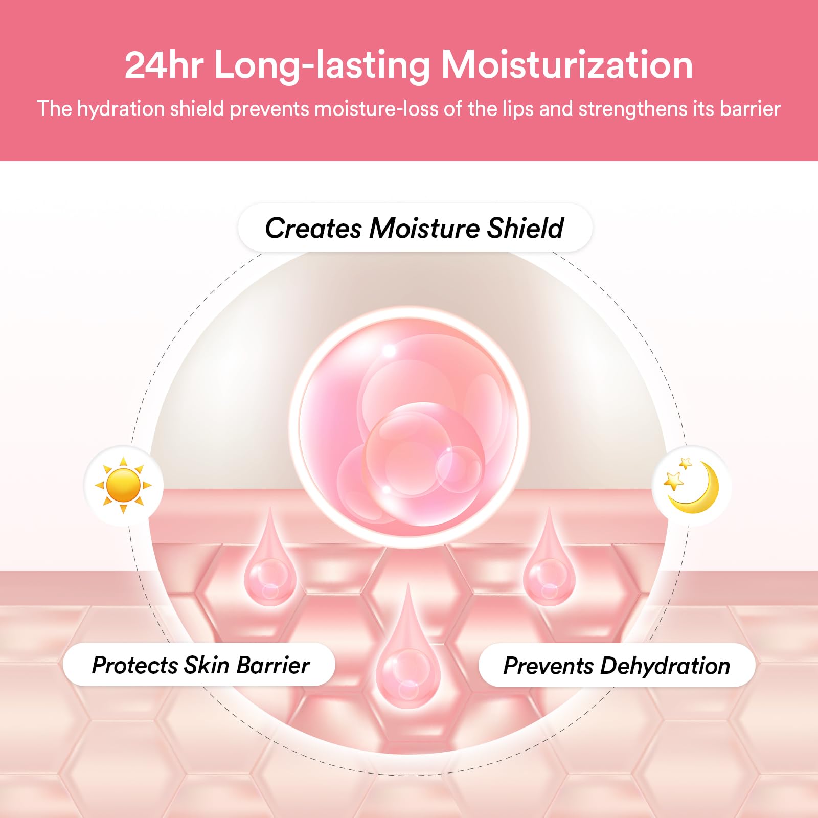 Abib night-time lip care routine with clear gel gliding on easily.