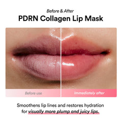 Abib PDRN 3D collagen complex illustration highlighting plump, hydrated lips.