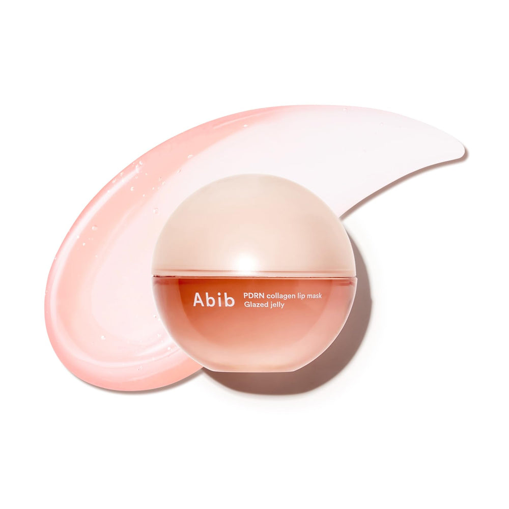 Abib PDRN Collagen Lip Mask glazed jelly jar delivers overnight hydration.