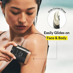 Abib Quick Sunstick demonstrates a clear no white cast on skin.