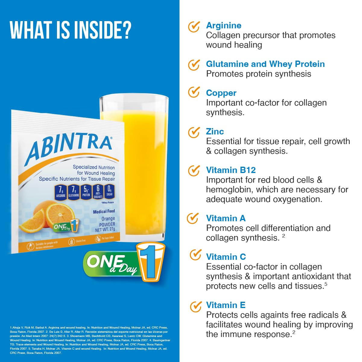 ABINTRA orange flavor pour-into-water use for easy preparation