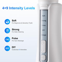 ABOBO Water Flosser tank detail with large capacity and clean white finish.